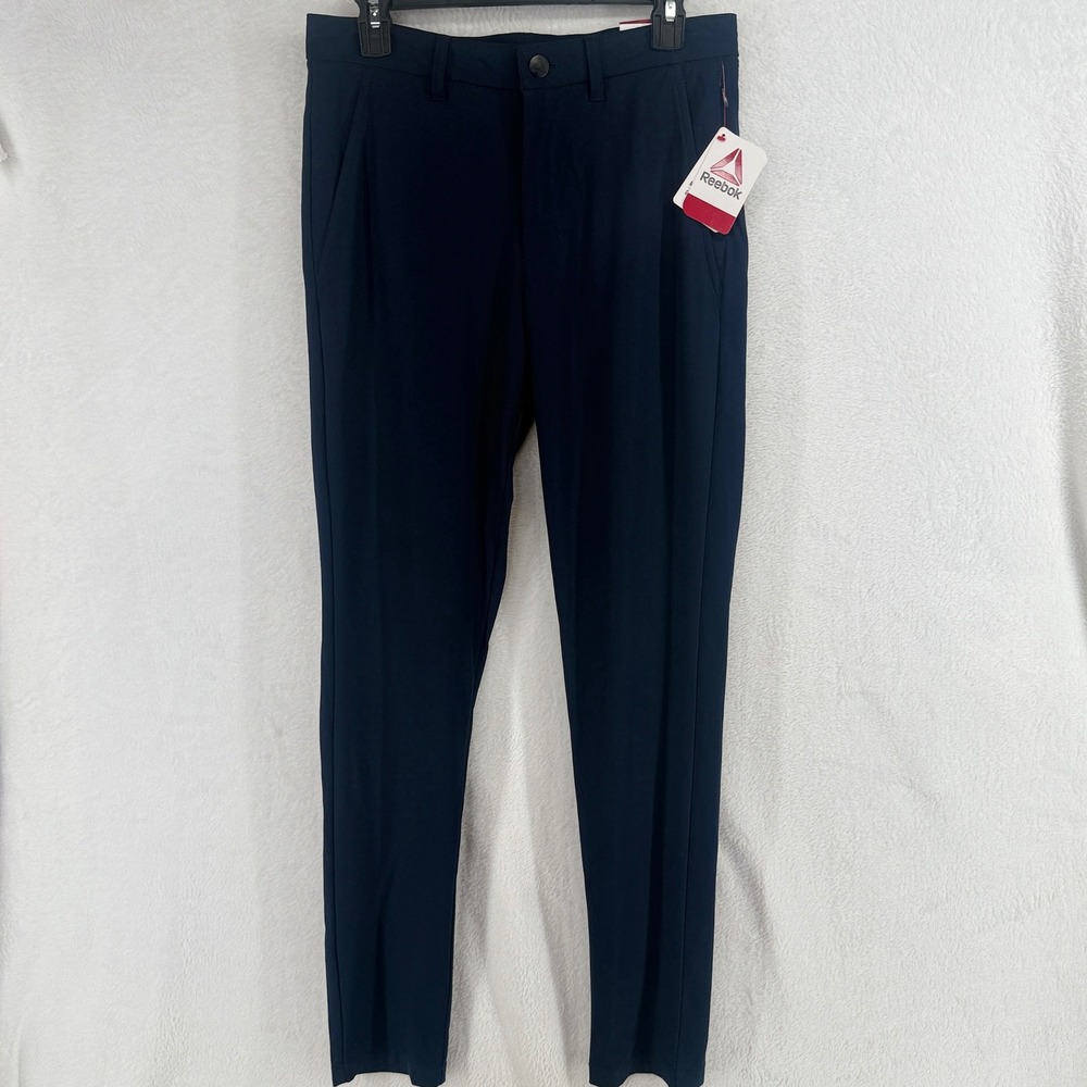 Reebok Performance Golf Pants Mens 28x32 Navy Blue Moisture Wicking Slim Fit